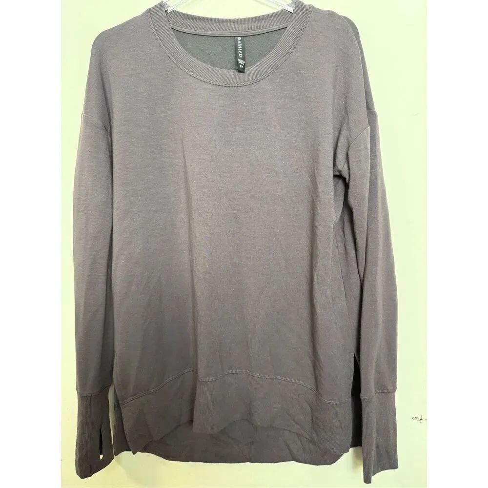 ATHLETA Coaster Luxe Sweatshirt Small Tall Deep Crocus Violet  Athleisure Gym Sp
